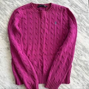 Magenta Ralph Lauren cable knit sweater xs